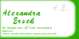 alexandra ersek business card